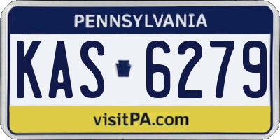 PA license plate KAS6279
