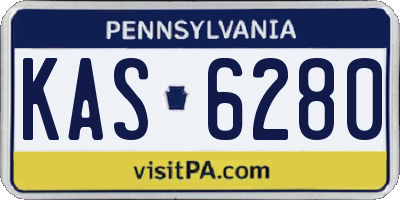 PA license plate KAS6280