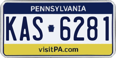 PA license plate KAS6281