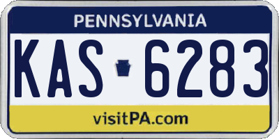 PA license plate KAS6283