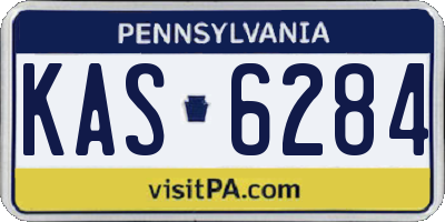 PA license plate KAS6284