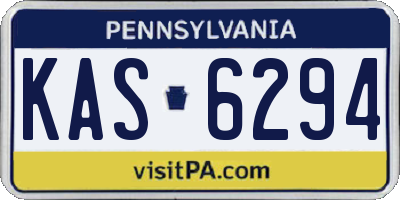 PA license plate KAS6294