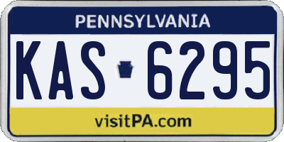 PA license plate KAS6295