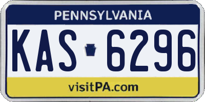 PA license plate KAS6296