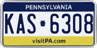 PA license plate KAS6308