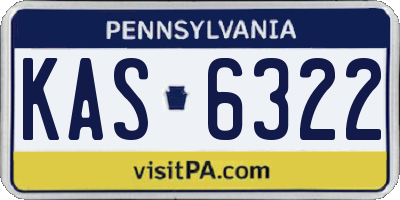 PA license plate KAS6322