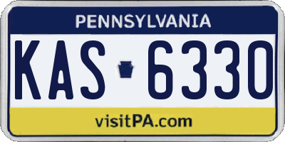 PA license plate KAS6330