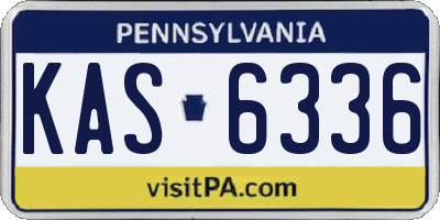 PA license plate KAS6336