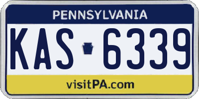 PA license plate KAS6339