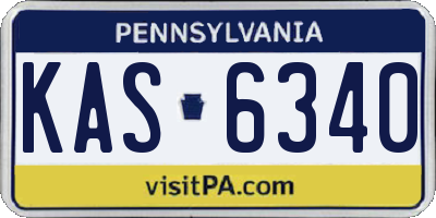 PA license plate KAS6340
