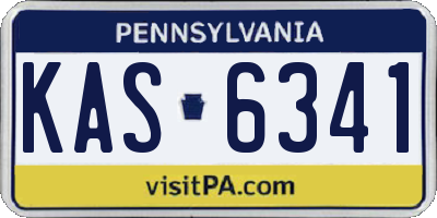 PA license plate KAS6341
