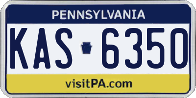 PA license plate KAS6350