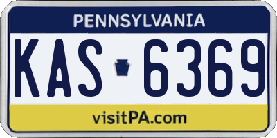 PA license plate KAS6369