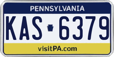 PA license plate KAS6379