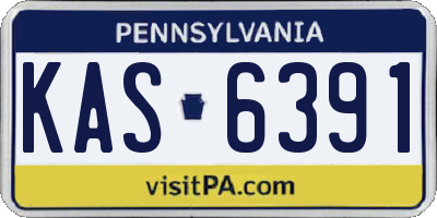 PA license plate KAS6391