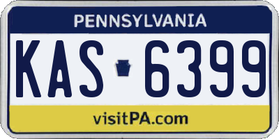 PA license plate KAS6399