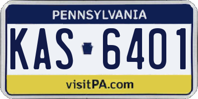 PA license plate KAS6401