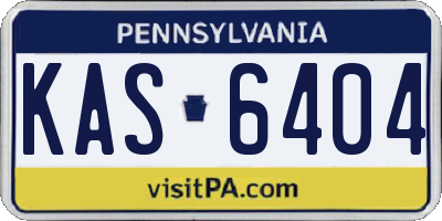 PA license plate KAS6404
