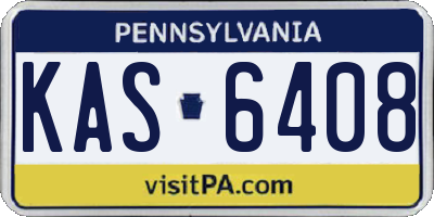 PA license plate KAS6408
