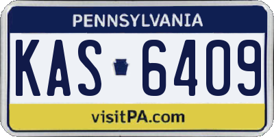 PA license plate KAS6409
