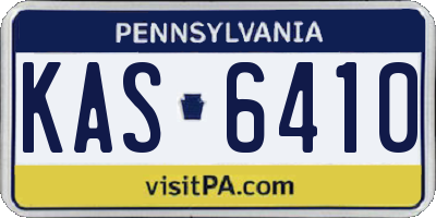 PA license plate KAS6410