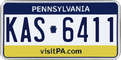PA license plate KAS6411
