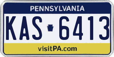 PA license plate KAS6413