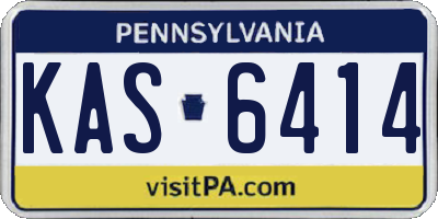 PA license plate KAS6414