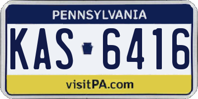 PA license plate KAS6416
