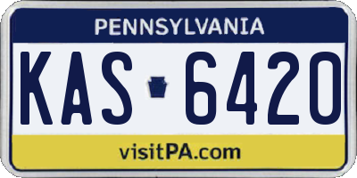 PA license plate KAS6420