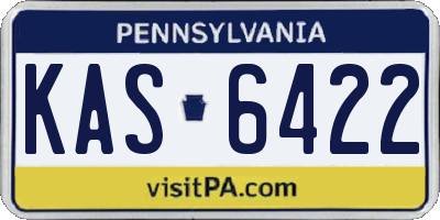 PA license plate KAS6422