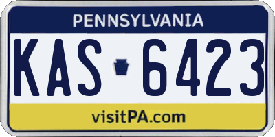 PA license plate KAS6423