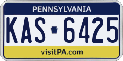 PA license plate KAS6425