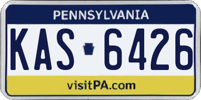 PA license plate KAS6426