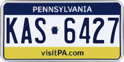 PA license plate KAS6427