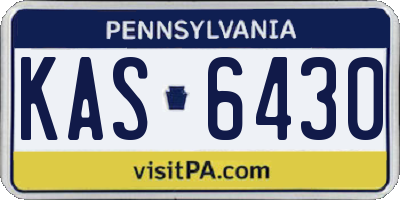 PA license plate KAS6430