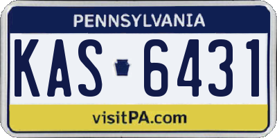 PA license plate KAS6431