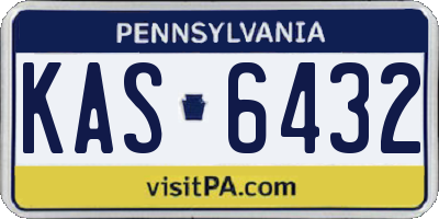 PA license plate KAS6432