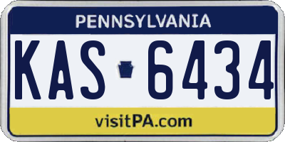 PA license plate KAS6434
