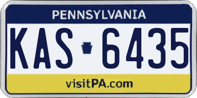 PA license plate KAS6435