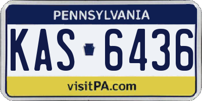 PA license plate KAS6436