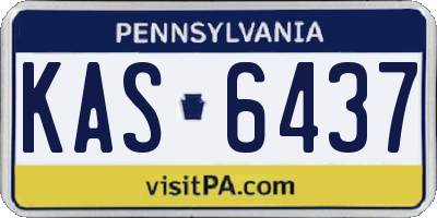 PA license plate KAS6437