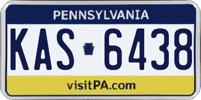 PA license plate KAS6438
