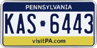 PA license plate KAS6443