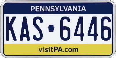 PA license plate KAS6446