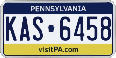 PA license plate KAS6458