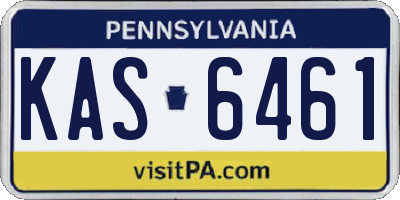 PA license plate KAS6461