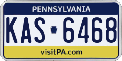 PA license plate KAS6468