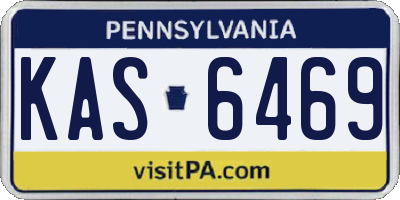 PA license plate KAS6469