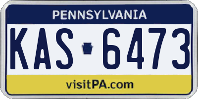 PA license plate KAS6473